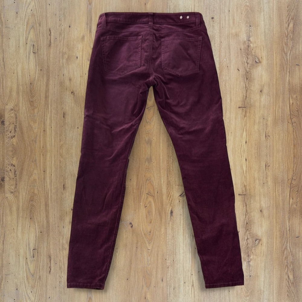 CAbi Vino Red (Wine) Skinny Velvety Stretch Corduroy Pant Size 12 - Picture 4 of 7